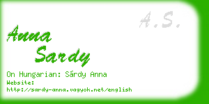 anna sardy business card